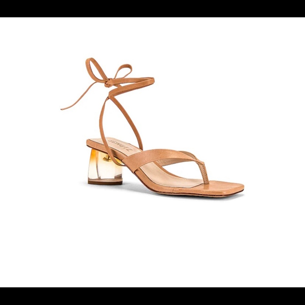 SCHUTZ: Bertha Sandal sz 6 Honey Beige from REVOLVE